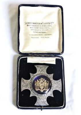 1855 Sterling Silber United Ancient Order of Druids Lodge 409 Medaille/Juwel/Trophäe