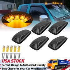 Amber LED Smoked Lens Top Roof Running Lights Kit For Chevy GMC Pickup 88-22 EAH