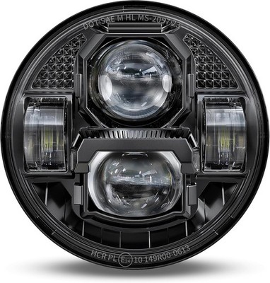 84W 5-3/4 5.75 Round LED Projector Headlight Compatible with Motorcycle Models