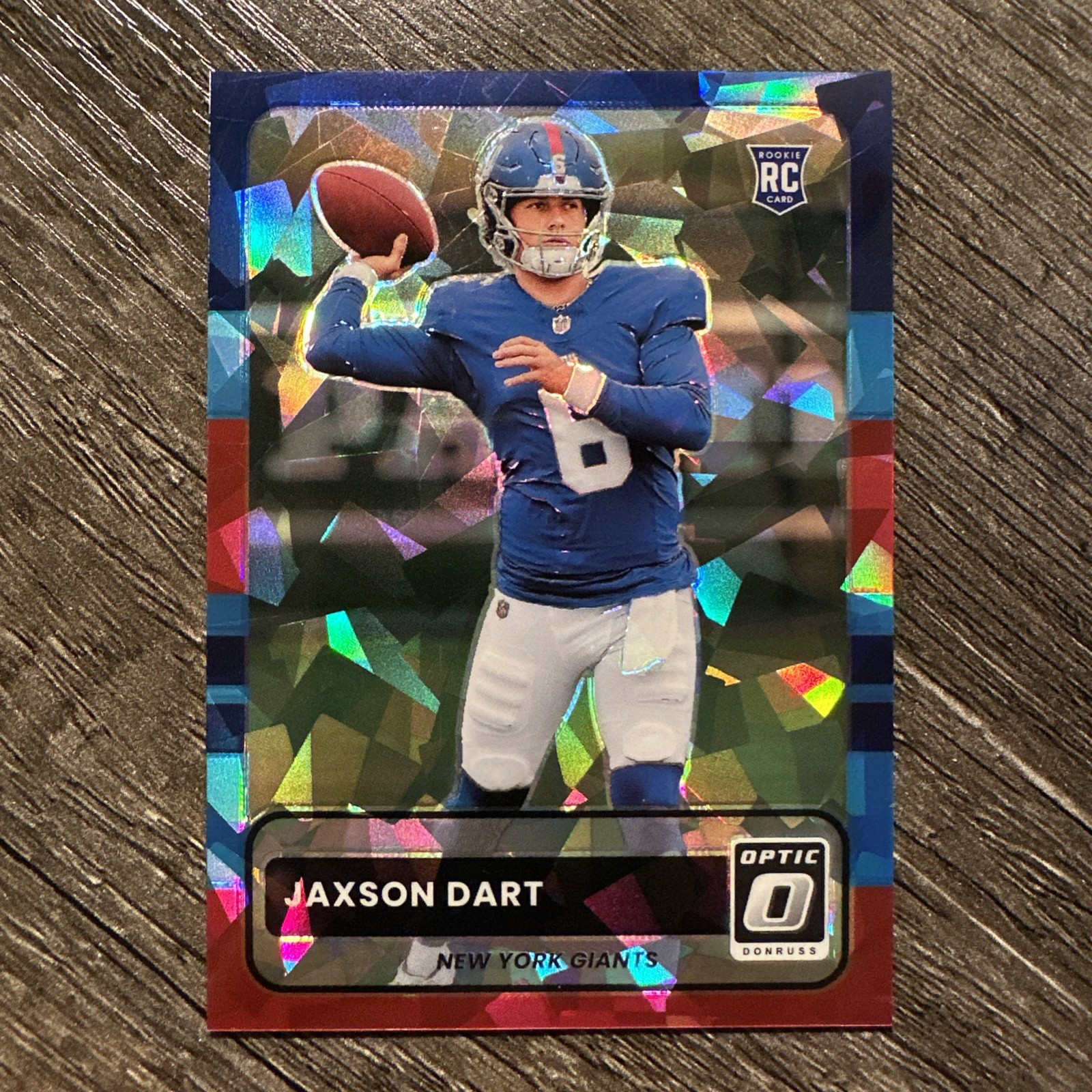 Jaxson Dart 2025 Panini Donruss Optic #6 2015 Retro Ice Rookie RC 25/55 Giants