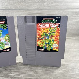 Teenage Mutant Ninja Turtles NES 1 and 2 The Arcade Game Tested Authentic.