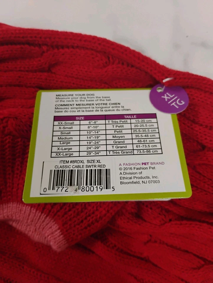 Nuevo abrigo suéter elástico Ethical Pet Dog 28" talla XL negro Foto 3 de 4