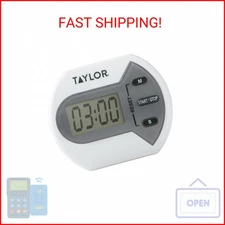 Taylor Digital Timer Counts Up and Down for School, Learning, Projects, and Kitc