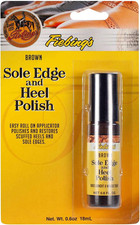 Brown Shoe Polish for Leather Rubber Soles - Sole Edge Heel Polish 0.6 Oz