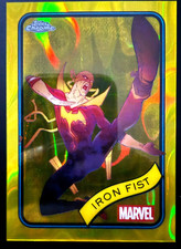 2025 Topps Chrome Marvel Iron Fist Yellow Lava Refractor #137