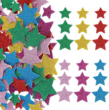 270 Pcs Colorful Glitter Foam Stickers, Small Star Sticker Self Adhesive Star Sh
