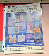 Vtg PAPER Projects,Patterns,Ideas RUBBER STAMPING BOOK-BS560 BACK STREET DESIGNS