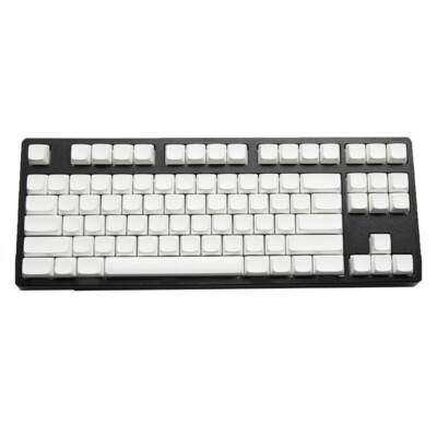 87Pcs White Keycap XDA PBT Key Cover for Mechanical Keyboards