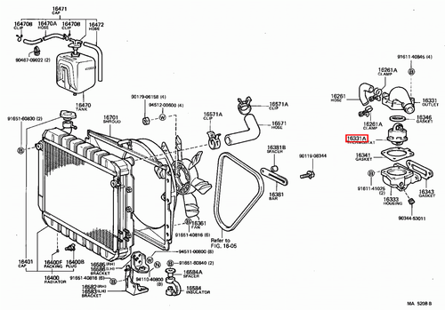 Genuine Toyota LandCruiser 60 45 40 Series FJ 2F 4.2 Petrol Thermostat - Picture 19 of 20