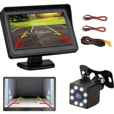 4.3" HD Backup Camera Mirror Parking Kit Night Vision Car Rear View Reverse