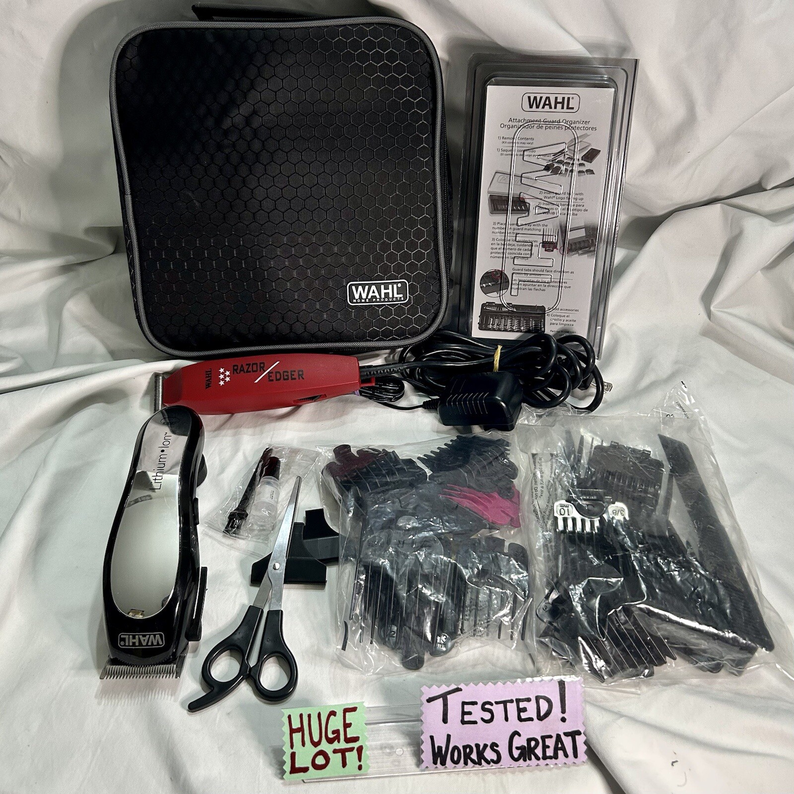 WAHL Cordless Hair Cutting Clippers (PPL) Set + Razer Edger Trimmer (ACT) + More