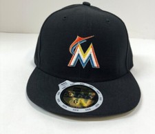Miami Marlins MLB NE Youth AC Home 2017 Fitted Hat-Black