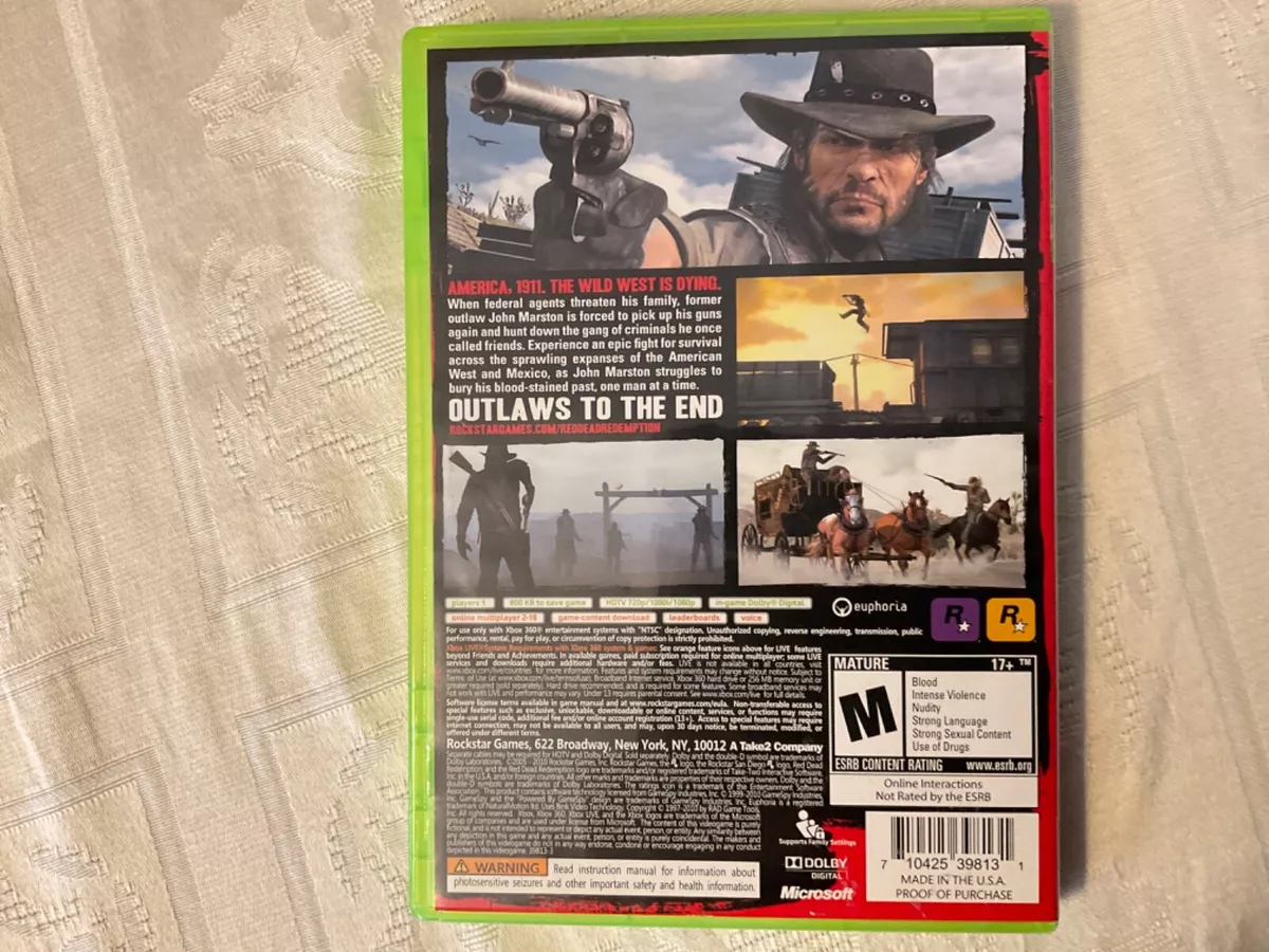 Red Dead Redemption Xbox 360  Buy or Rent CD at Best Price