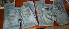 2 Pair Mens Blue Jeans Twenty X 33x30 Relaxed, 1987 33x33 Bootcut