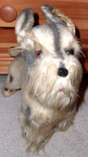 VINTAGE DAKIN CO JAPAN DOG RARE SCHNAUZER PLUSH DOLL 10" 60s 70s ESTATE