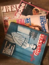 TUTTO UNCINETTO + VARIE  lotto 4 riviste  moda maglia uncinetto cucito- anni '80