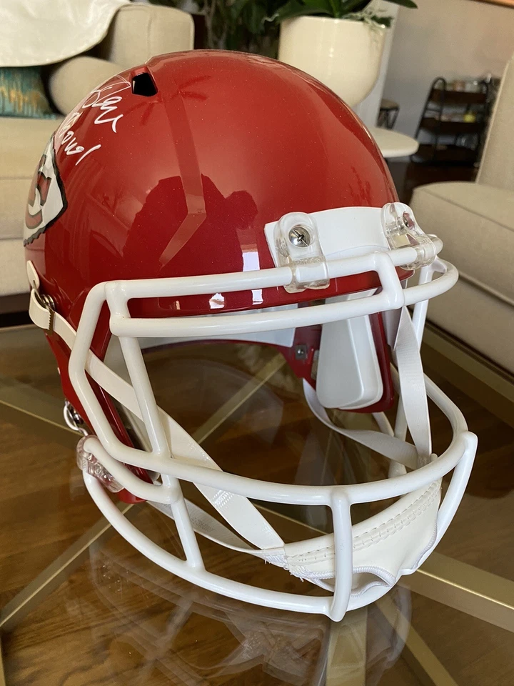 Casco Christian Okoye Firmado Chiefs Riddell F/S Speed Rep con 2x Pro Bowl - Certificado de autenticidad SS. Foto 3 de 4