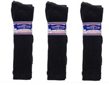 Physician's Choice Diabetic OTC Socks, L 10-13, Black, 6 pairs