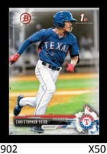 1-2017 BOWMAN DRAFT BASE CHRISTOPHER SEISE RANGERS QTY