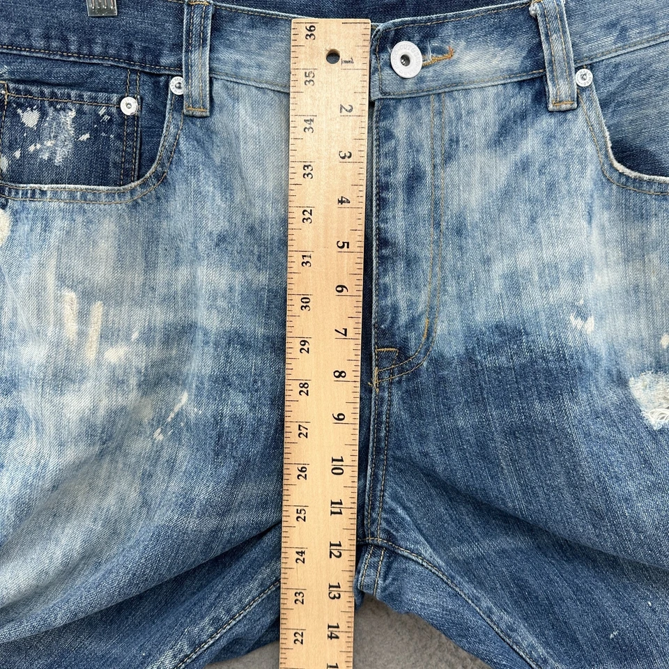 Jeans Marc Ecko Para Hombres 38 Azul Lavado Ácido Suelto Hip Hop Y2K Retro Jean Actual 40x30 Foto 4 de 4