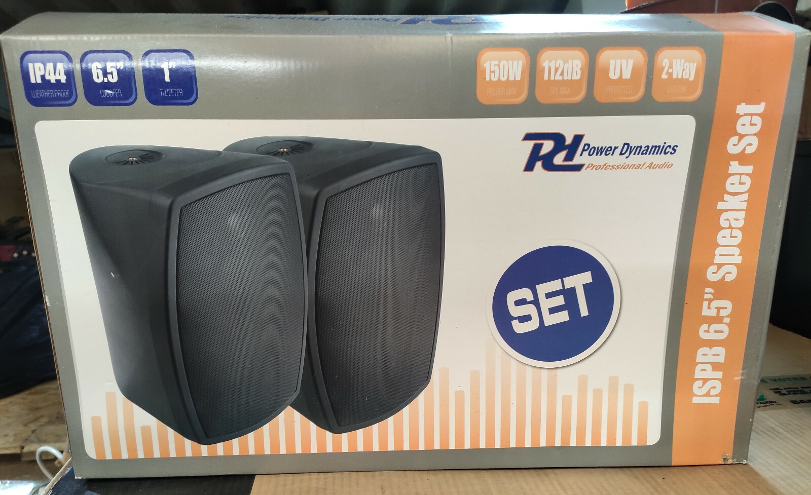 Enceinte extérieur étanche 6,5 pouces PD ispb 6.5 puissance 2x150W max haut-parleurs