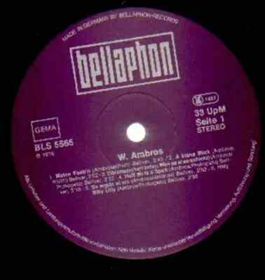 Wolfgang Ambros 19 class a numbers GATEFOLD Bellaphon 2xVinyl LP