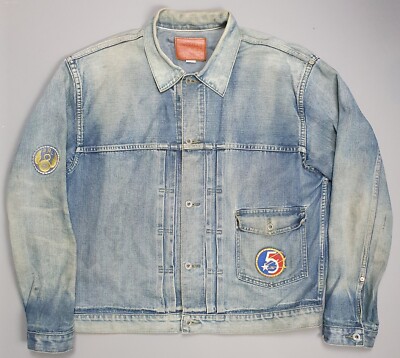 RRL Ralph Lauren Denim Jacket, Double RL Vintage, Boro Workwear