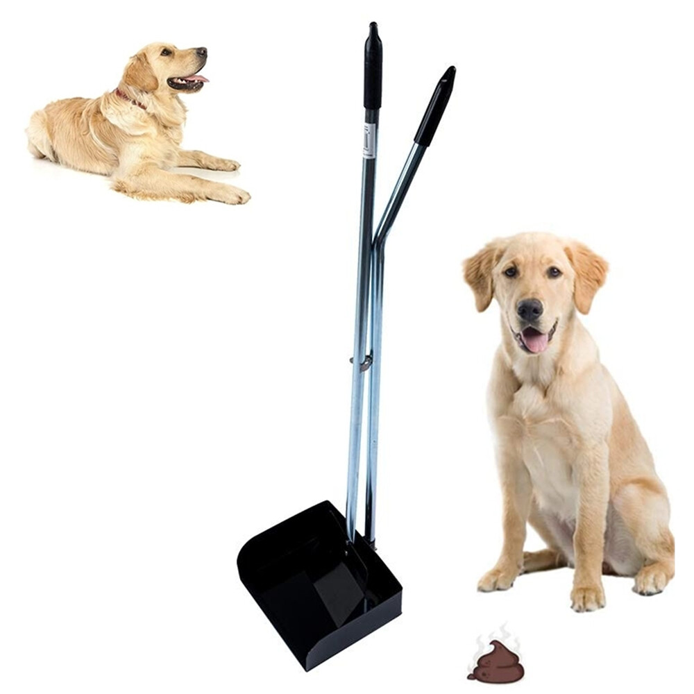 Heavy Duty Steel Pooper Scooper Pan Poo Pickup Toilet Pet Dog Cat Waste