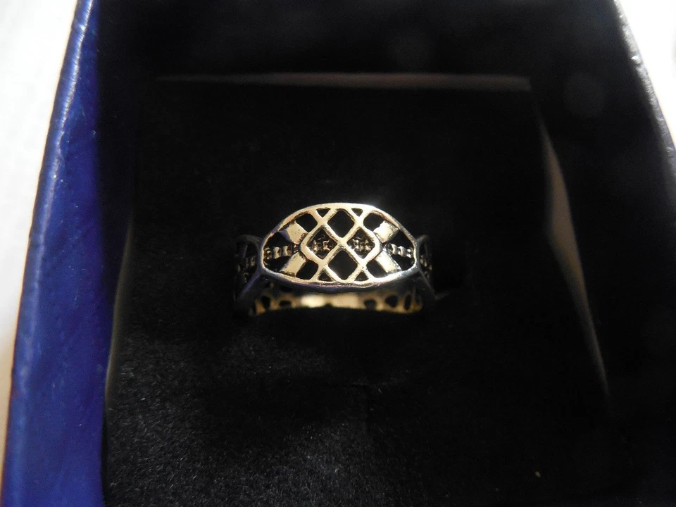 6PCS RETRO WHITE GOLD PLATED RESIN MIDI KNUCKLE FINGER RINGS - Image 3 of 4