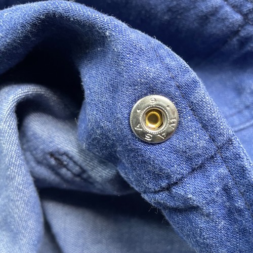 Vintage French German Workwear Blue Snap Chore Utility Jacket Size XL - Picture 7 of 7