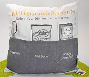 Dekokissen LIEBLINGSPLATZ Kissen Mit 3 Taschen Zum Selber Befüllen