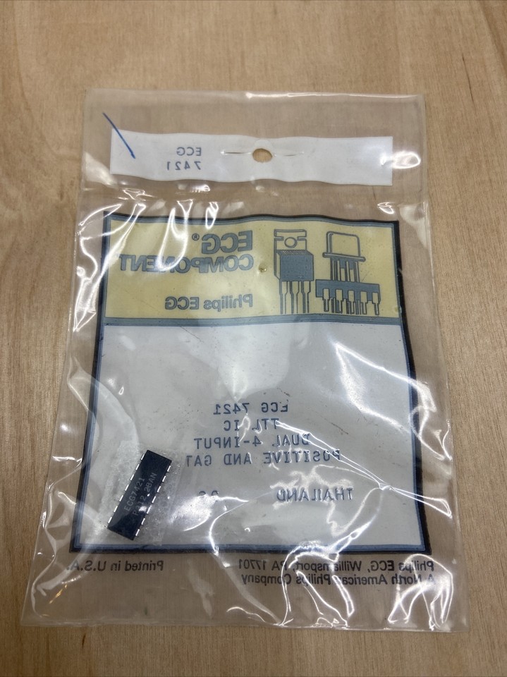 ECG 7421 / NTE7421/ INTEGRATED CIRCUIT TTL DUAL 4-INPUT AND GATE 14 ...