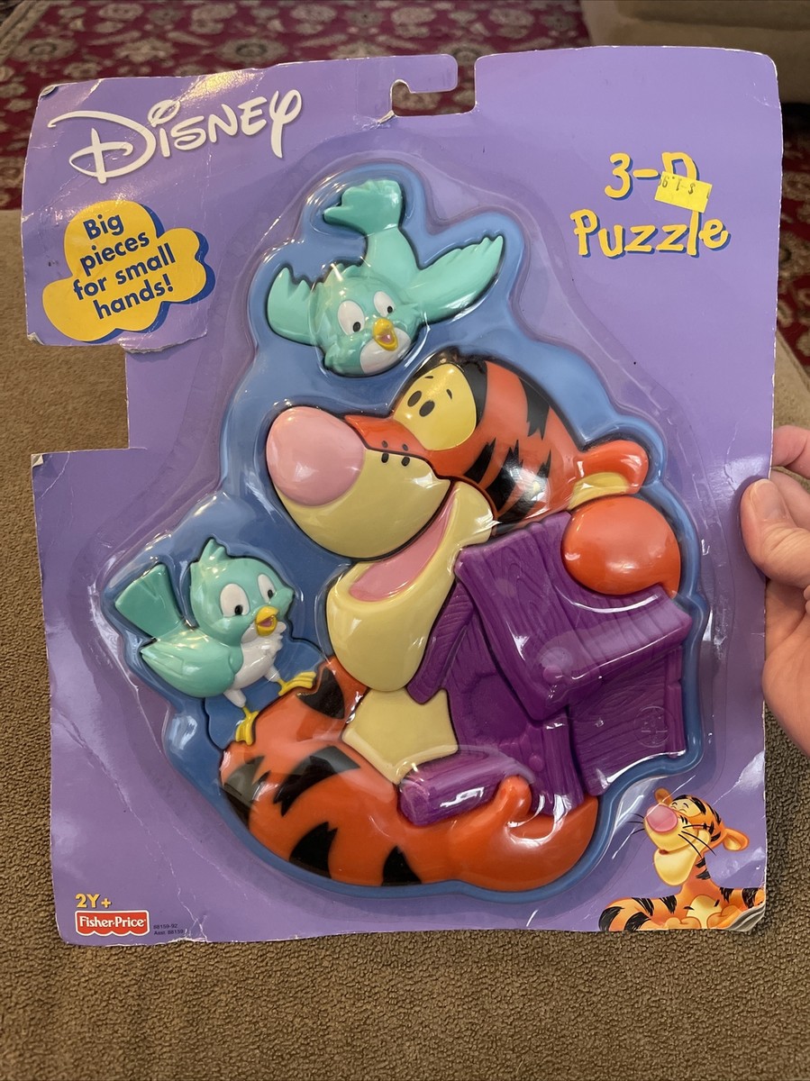 Vintage Fisher Price Disney's Winnie The Pooh & Tigger Plastic 3D