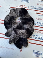 Women's Faux Fur Pull-Through Scarf Suede Keyhole Scarf