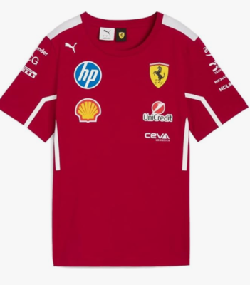 Ferrari F1 T Shirt, 2025 Team, Dark Cherry, Adult, X-Large