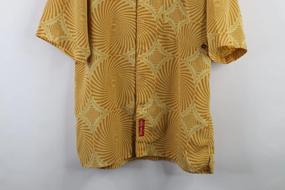 Vintage 90s Ecko Mens Medium Psychedelic Geometric Looped Collar Button Shirt - Image 3 of 4