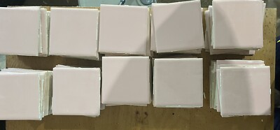 Antique Vintage Lot 100 Pink STYLON USA Ceramic Bathroom Tiles 4x4 Old ...