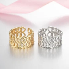 2PCS stainless steel Open adjustable Ring, 2 colors Wholesale FJS39