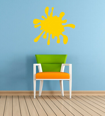 Großer Farbspritzer Vinyl Wandbild Aufkleber Abziehbild Wandbild. Colour Blocking
