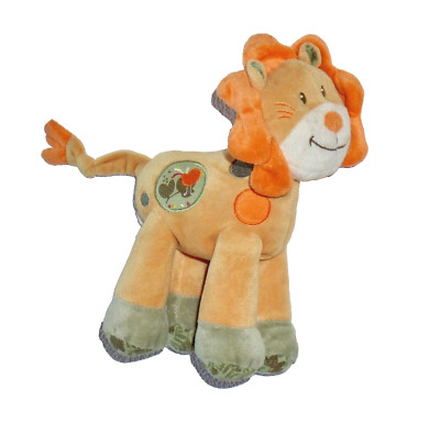WIE NEU * Nicotoy Simba LÖWE Lion orange grün Schmusetier Plüschtier Stofftier
