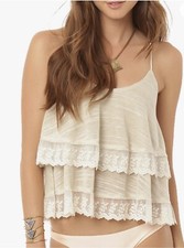 NEW O'NEILL Alaina Top - SAND - XS - NWT - Reg 46
