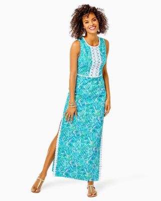 fitted lace wedding dress Buy Navy Blue Cotton Flax Wavy Stripe Maxi Shift Dress Online at  SeamsFriendly