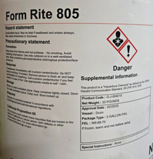 5 Gallons FORM RITE 805, Metalforming Light Duty Vanishing Fluid, Made in USA