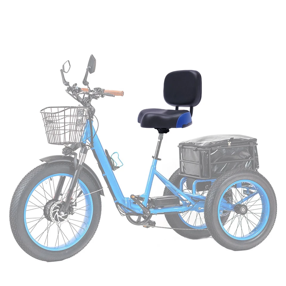 Asiento de bicicleta universal grande cómodo asiento de sillín ancho con respaldo cojín CALIENTE Foto 4 de 4