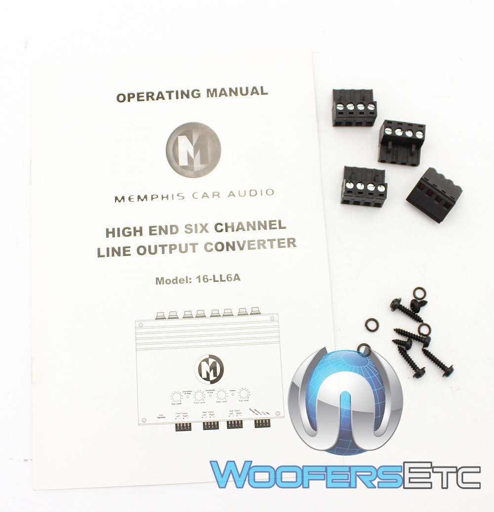 MEMPHIS 16-LL6A 6-CHANNEL LINE LEVEL ADAPTOR AUXILIARY INPUT for