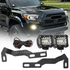 For 2016-2023 Toyota Tacoma 18W LED Light Pods Hood Mount Bracket Wiring Kit