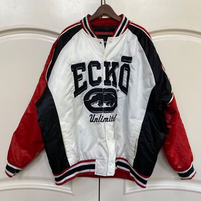 Vintage ECKO UNLTD Jacket 90s Y2K Bomber Varsity Old School Vintage ECKO UNLTD Jacket 90s Y2K Bomber Varsity Old School
