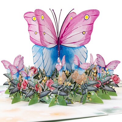 LIMAH  Geburtstagskarte Schmetterling Aquarell