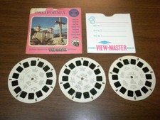 CALIFORNIA CALIF 1,2,3 Viewmaster 3 reels PACKET SET