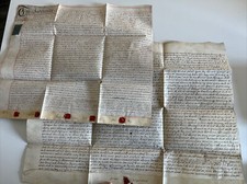 Two British vellum indentures and documents - 1754, 1764
